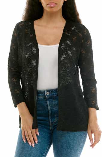 Nina Leonard Lace Cardigan