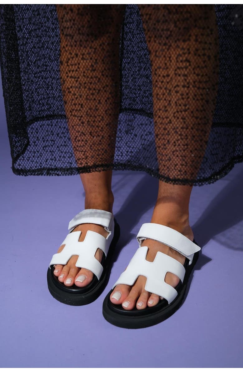 Forever & Always Shoes Morte Leather Slide Sandal, Alternate, color,