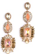 Deepa Gurnani Klara Beaded Crystal Drop Earrings