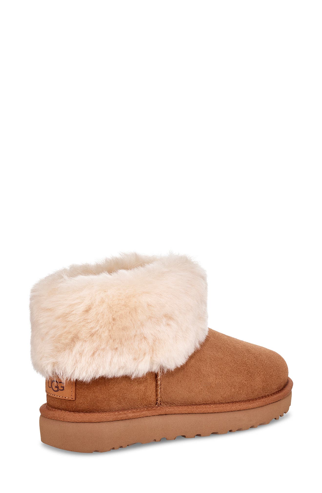 UGG<sup>®</sup> UGG Classic Mini Fluff Genuine Shearling Bootie, Alternate, color, 