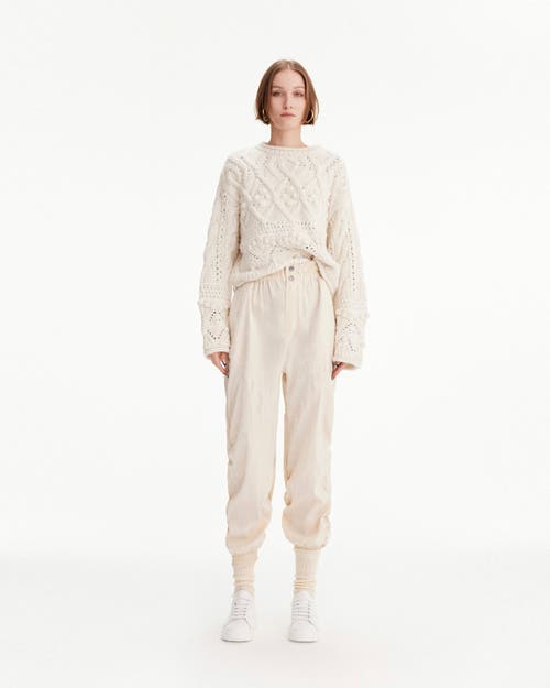Theo The Label Women's Neutrals Athena Ruched Trackpant - Stone In Stone