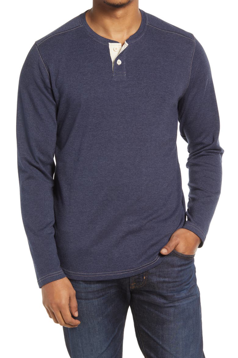 Puremeso Two Button Henley, Main, color, NORMAL NAVY