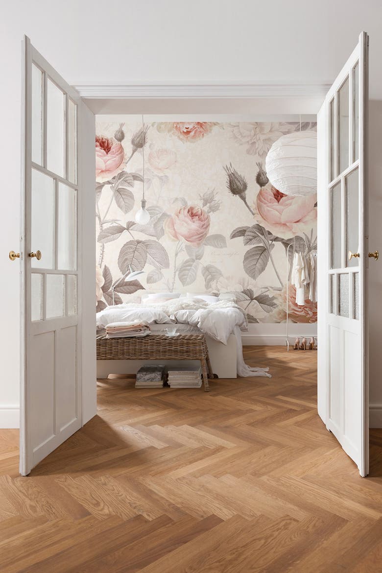 La Maison Wall Mural, Main, color, PINK