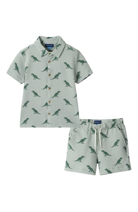 Kids' Seersucker Button-Up Shirt & Shorts (Toddler & Little Kid)