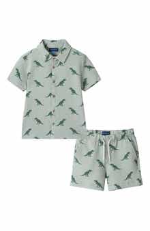 Andy & Evan Kids' Seersucker Button-Up Shirt & Shorts