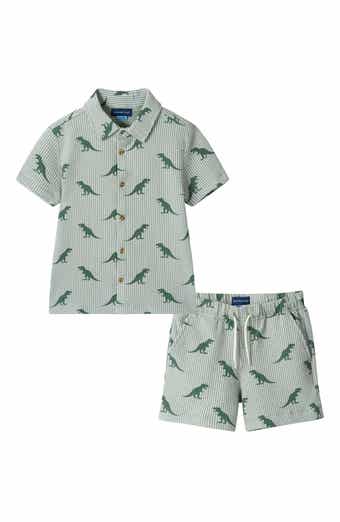 Andy & Evan Kids' Seersucker Button-Up Shirt & Shorts