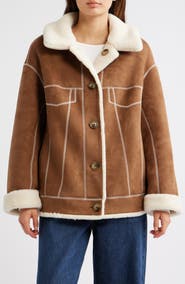 UGG® Frankie Reversible Faux Shearling Trucker Jacket