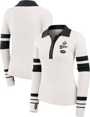 WEAR by Erin Andrews Women's WEAR by Erin Andrews White New Orleans Saints Ribbed Henley Polo Sweater