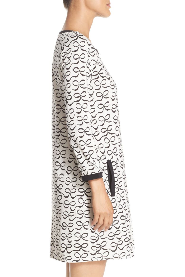 kate spade new york print cotton blend sleep shirt, Alternate, color, ELEGANT BOW
