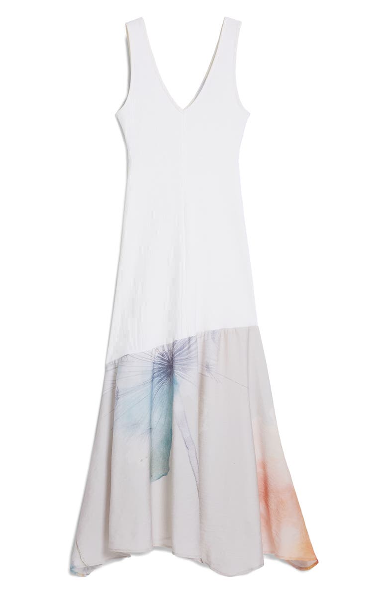 Desigual Sleeveless Handkerchief Hem Dress, Alternate, color, White
