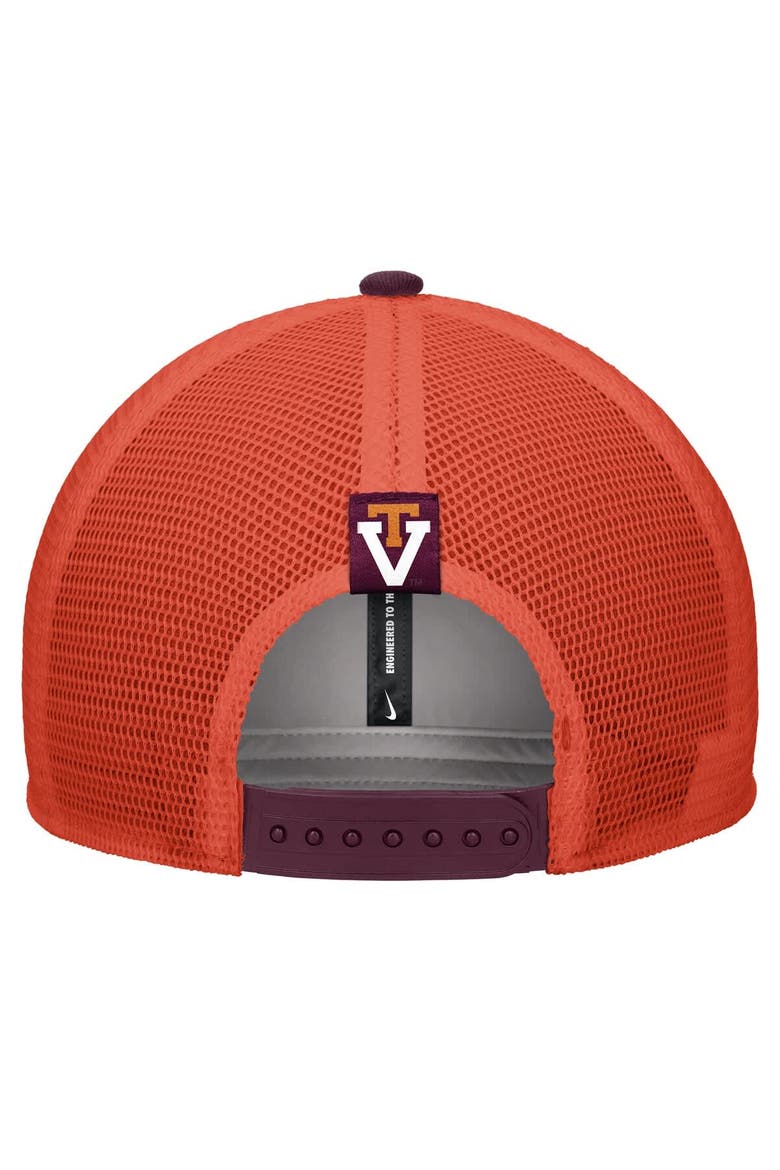 Men's Nike Maroon Virginia Tech Hokies Vintage Arch Rise Performance Trucker Adjustable Hat, Alternate, color, Maroon