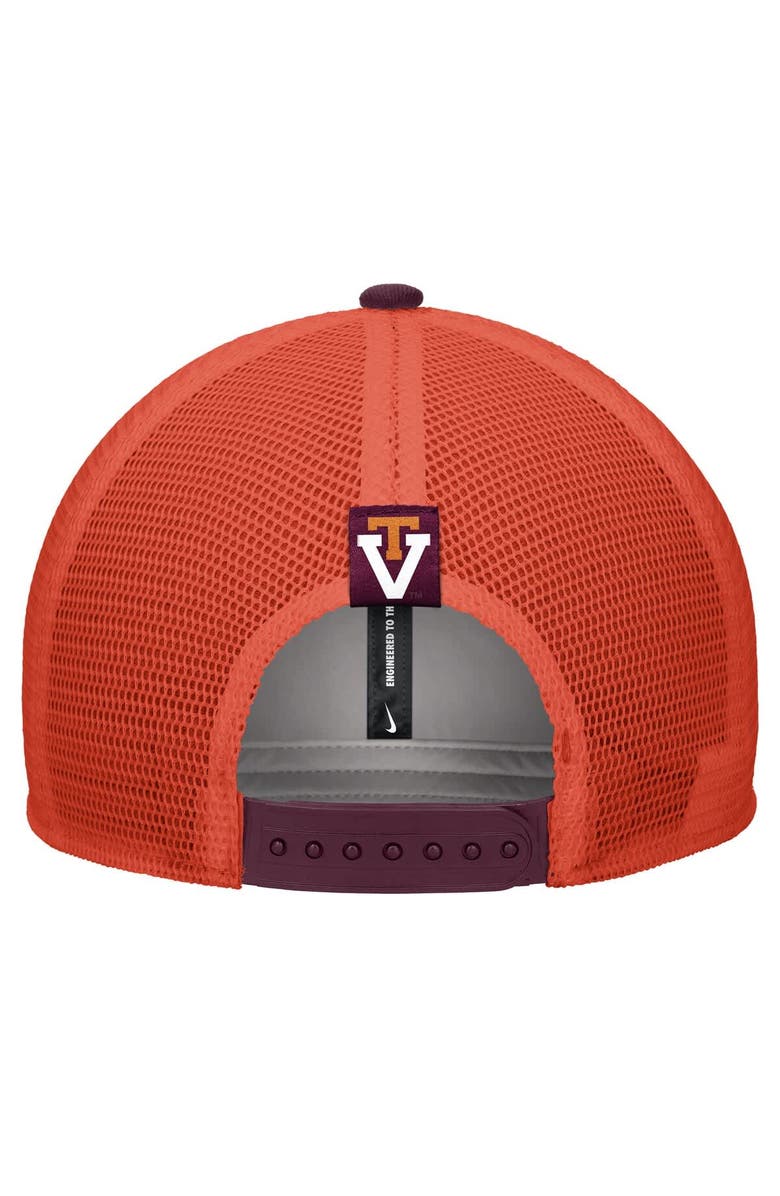 Nike Men's Nike Maroon Virginia Tech Hokies Vintage Arch Rise Performance Trucker Adjustable Hat, Alternate, color, Maroon