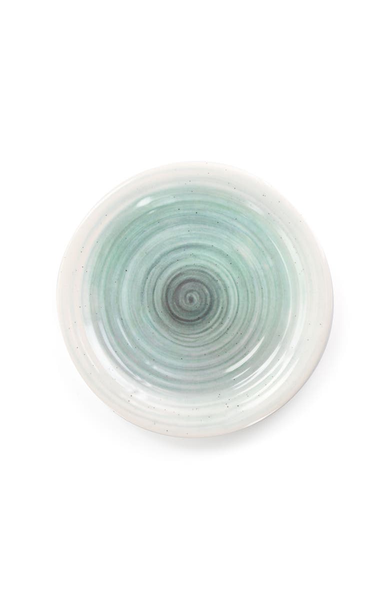 Elama Potters Wheel 12 Piece Lightweight Melamine Dinnerware Set, Alternate, color, Blue