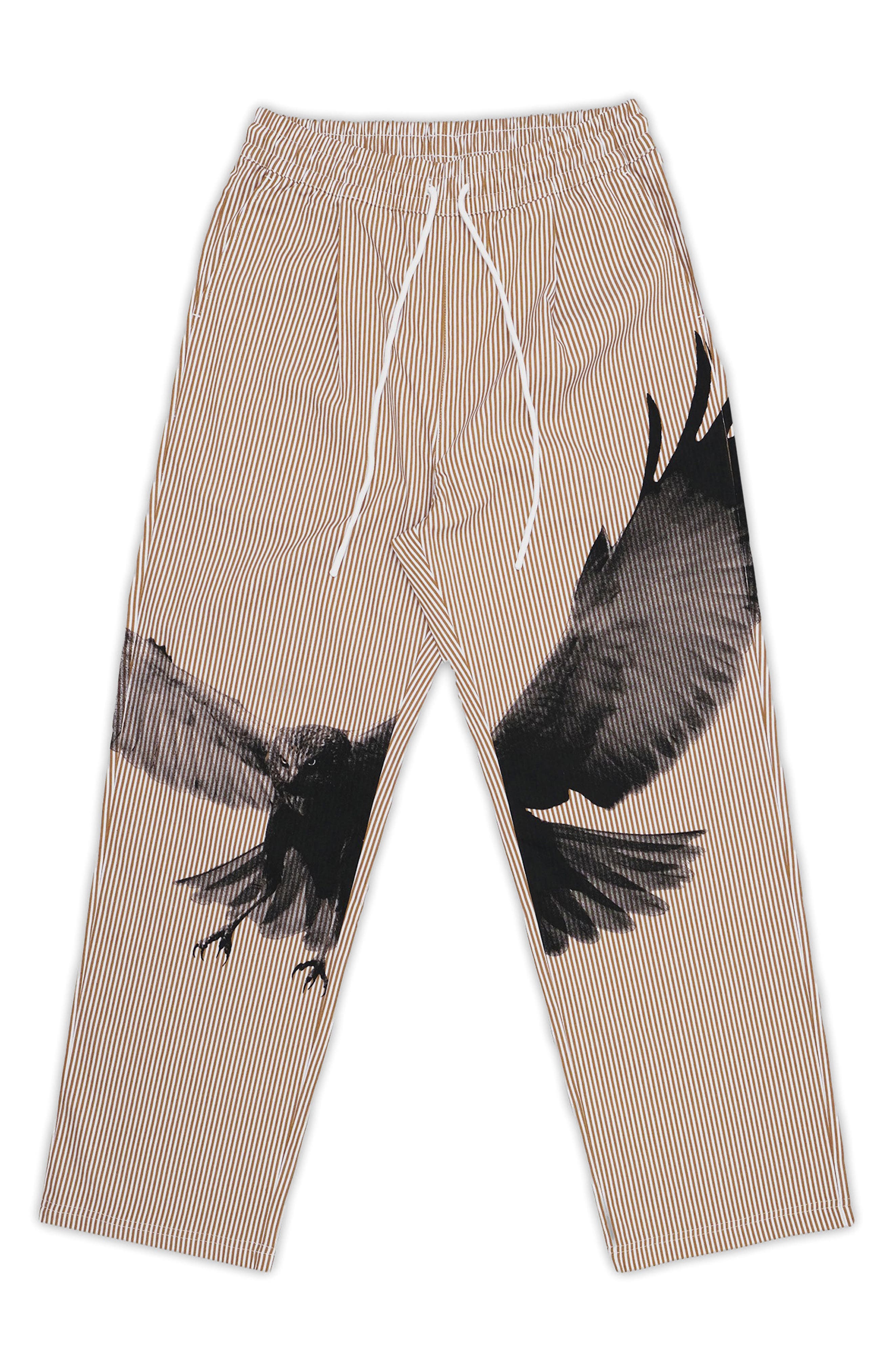 Hurricane Stripe Woven Cotton Drawstring Pants