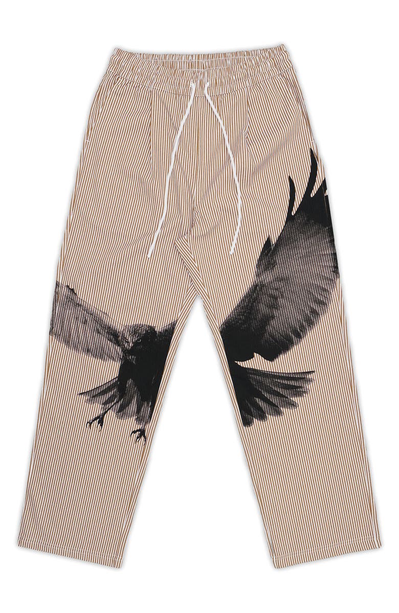 STUDENTS Hurricane Stripe Woven Cotton Drawstring Pants, Main, color, Brown