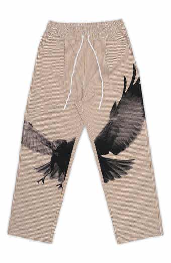 Hurricane Stripe Woven Cotton Drawstring Pants