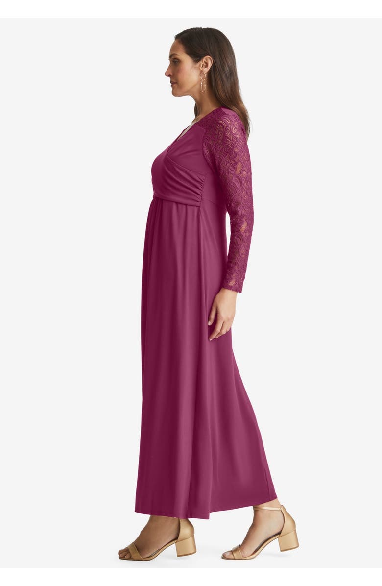 Jessica London Lace Sweetheart Dress, Alternate, color, Black