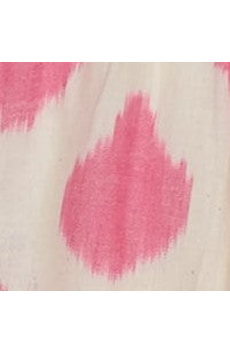 Mer St. Barth Giselle Women's Maxi Dress White Pink Ikat, Alternate, color, Pink