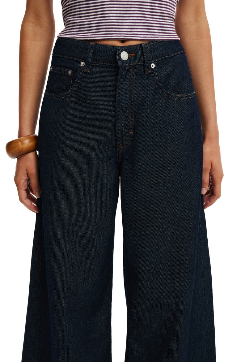 High Waist Wide Leg Jeans, Alternate, color, ARIES BLUE