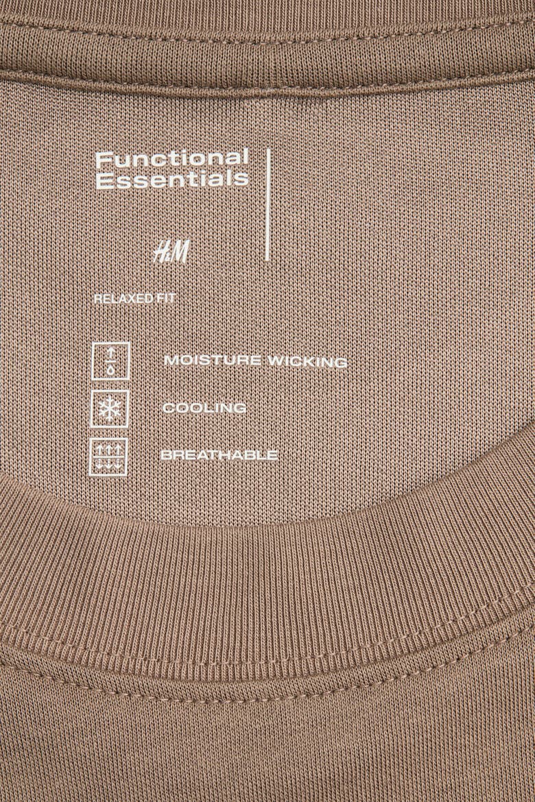 Cooling Relaxed-Fit Long-Sleeved T-Shirt, Alternate, color, Taupe