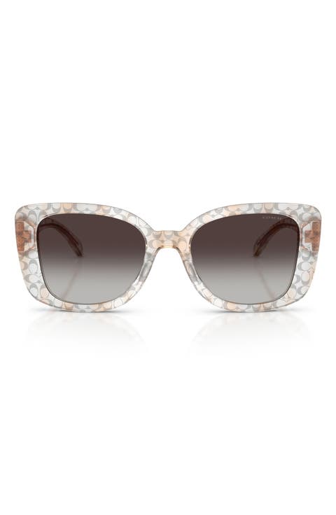 52mm Gradient Square Sunglasses