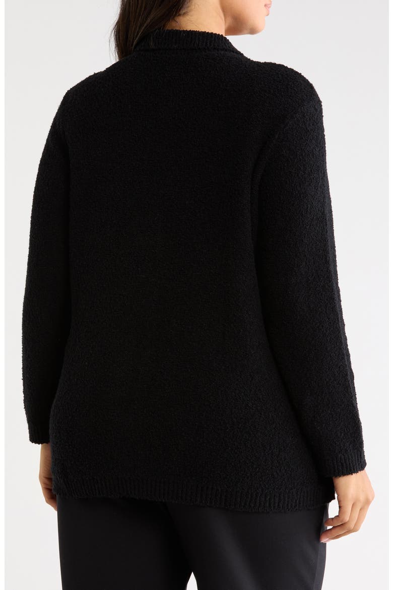 Cotton & Cashmere Blend Cardigan, Alternate, color, BLACK