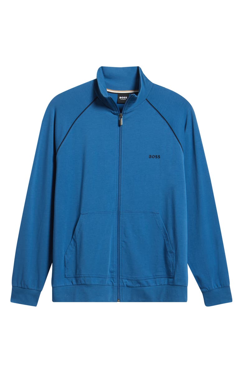 BOSS Mix Match Stretch Cotton Zip Jacket, Main, color, 