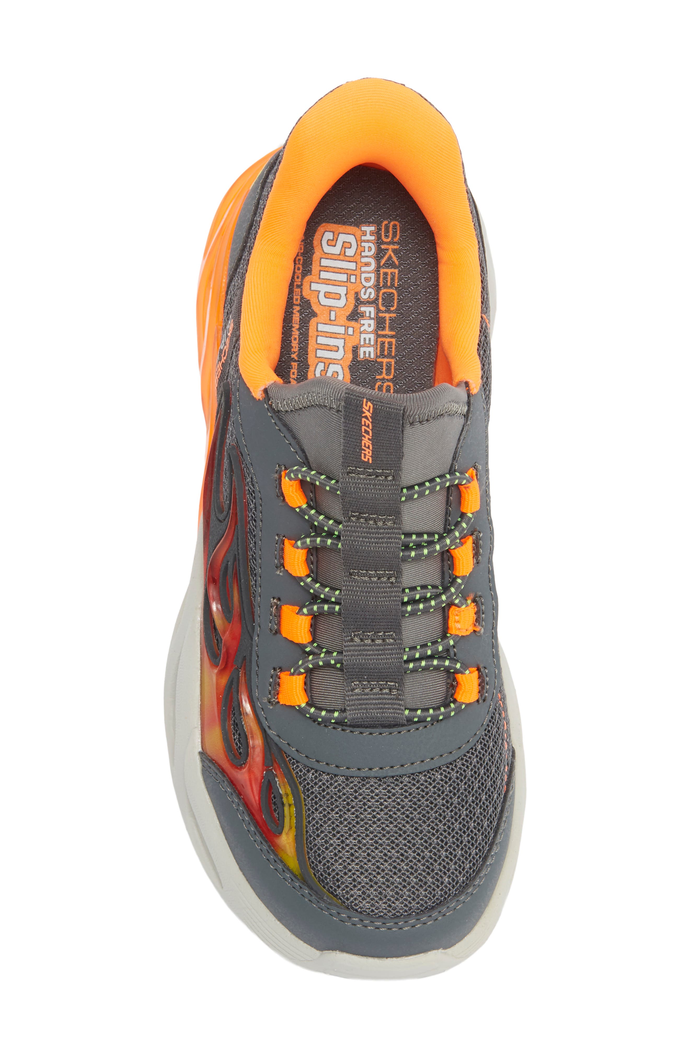 Kids' Thermo-Flash 2.0 Heat-Brisk Light-Up Sneaker, Alternate, color, CHARCOAL/ ORANGE