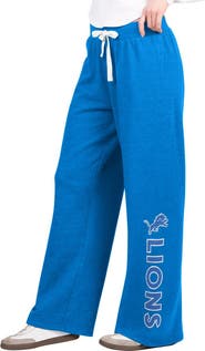G-III 4HER BY CARL BANKS Women's G-III 4Her by Carl Banks Blue Detroit Lions Field Wide Leg Sweatpants
