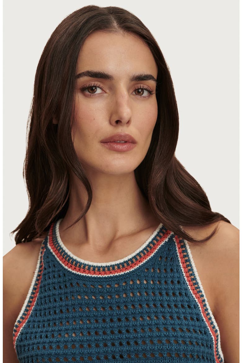 Aberg Halter Cotton Knit Tank, Alternate, color, HERON BLUE