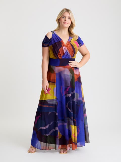 Jasmine Cold Shoulder Maxi Dress