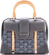 Pre-Owned Goyard Structured Saigon Top Handle Bag Coated Canvas with Leather Mini