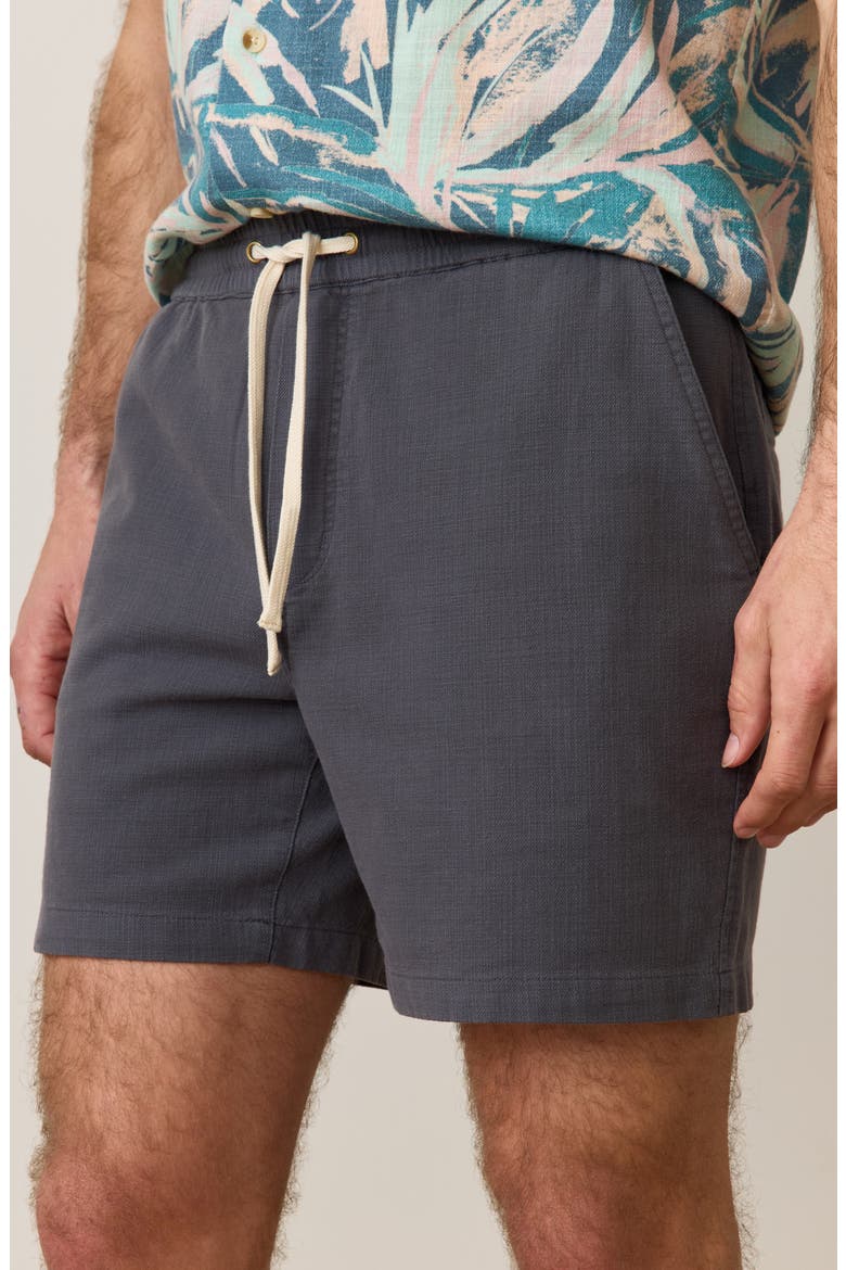 Saturday 6-Inch Drawstring Beach Shorts, Alternate, color, FADED BLACK