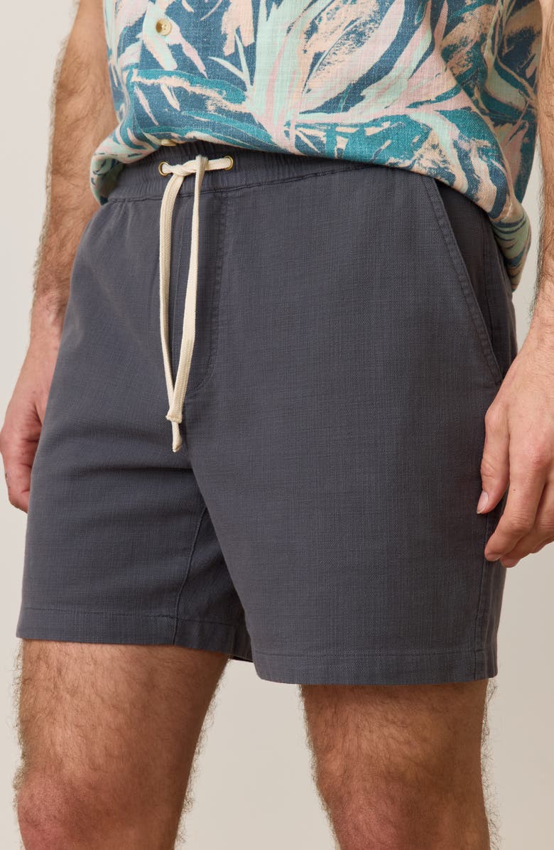 Marine Layer Saturday 6-Inch Drawstring Beach Shorts, Alternate, color, Faded Black