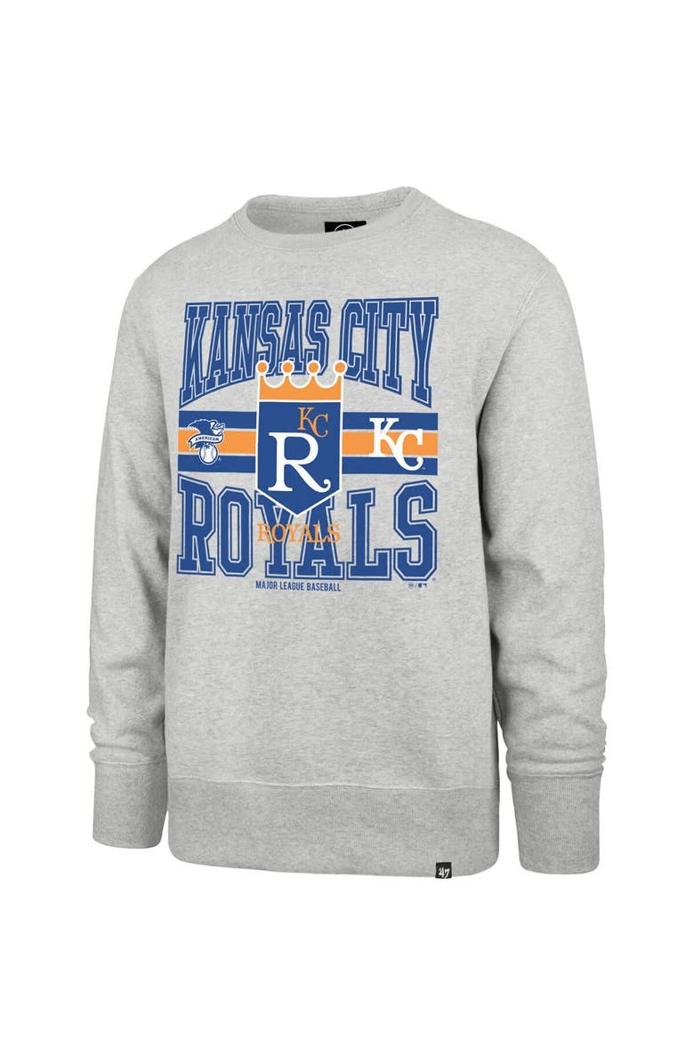 '47 Men's '47  Gray Kansas City Royals Letters Headline Pullover Sweatshirt, Alternate, color, 