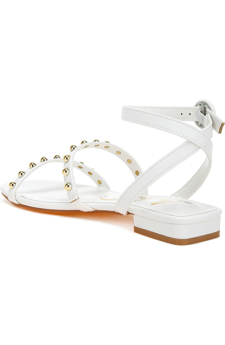 LONDON RAG Flippity Studded Ankle Strap Sandal, Alternate, color, Off White