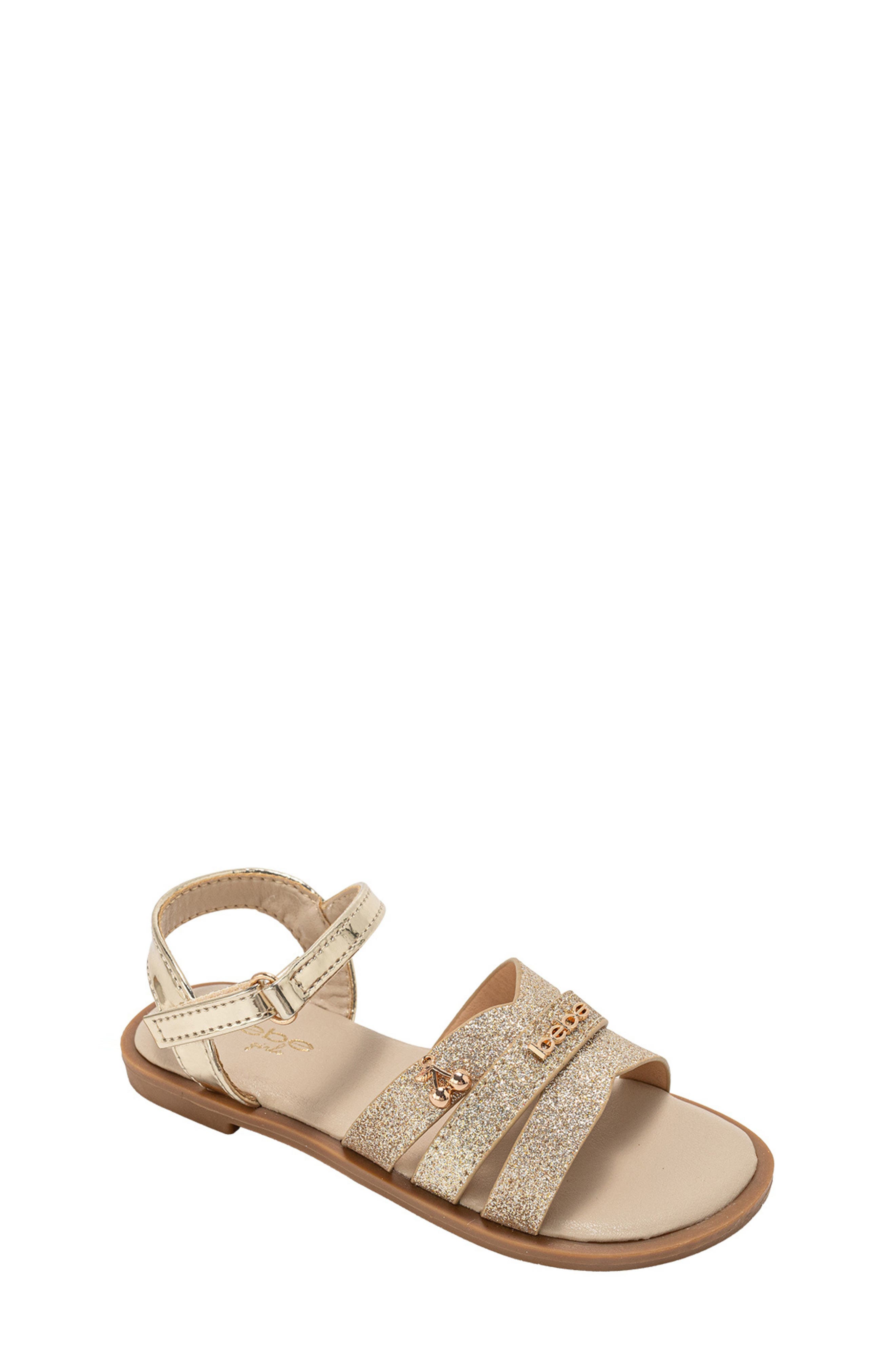 bebe Shimmer Sandal, Main, color, 