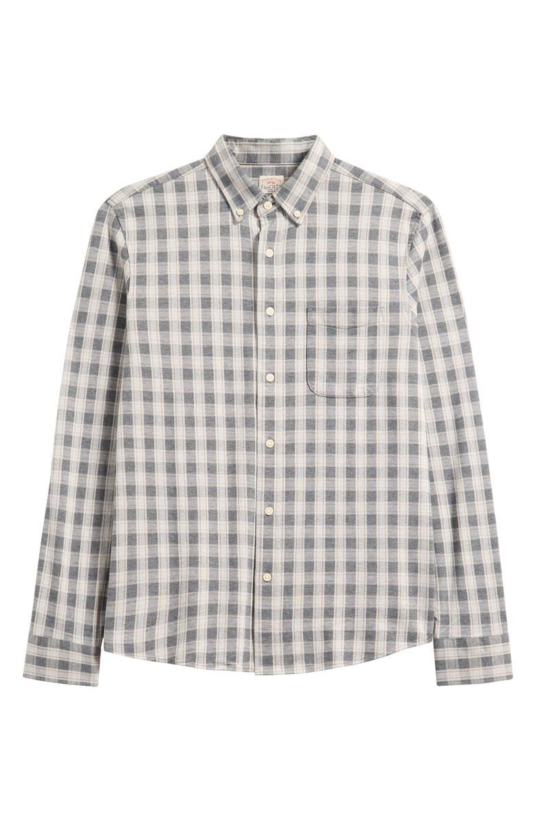 Faherty Coastline Knit Button-Down Shirt, Alternate, color, Valley Grounds Plaid