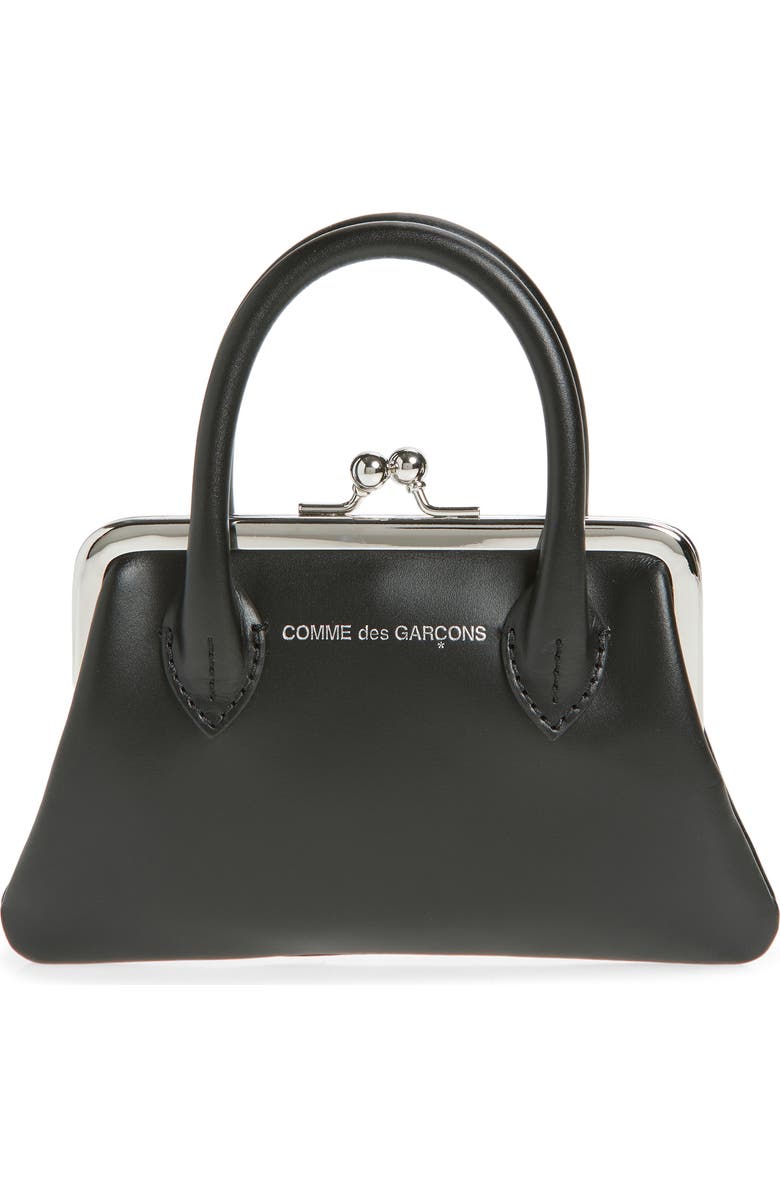 Comme des Garçons Medium Frame Top Handle Bag, Main, color, Black