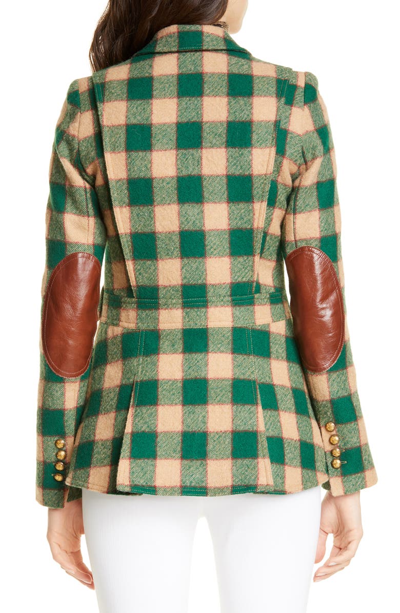 Smythe Plaid Wool Hunting Jacket, Alternate, color, Kelly Green Buffalo Check