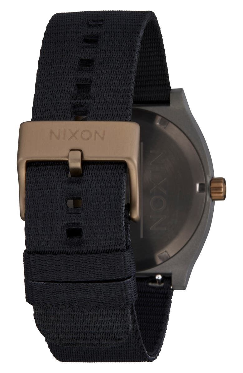 Nixon Time Teller Nylon Strap Watch, 37mm, Alternate, color, 