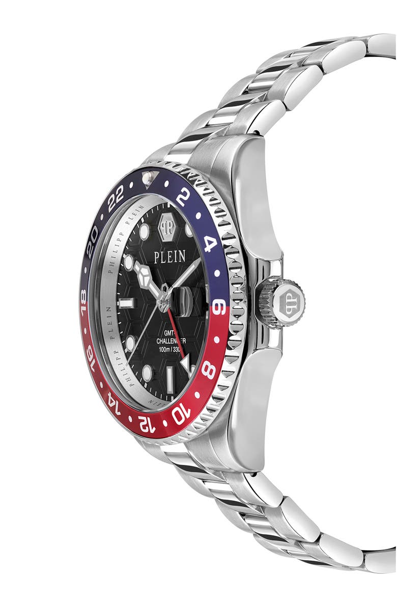 PHILIPP PLEIN GMT-I Challenger Bracelet Watch, 44mm, Alternate, color, Stainless Steel