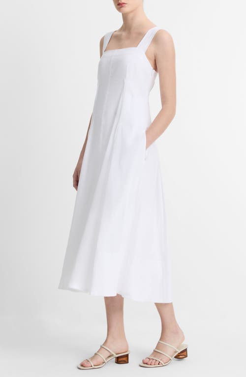 Shop Vince Square Neck Sleeveless Maxi Dress In Optic White