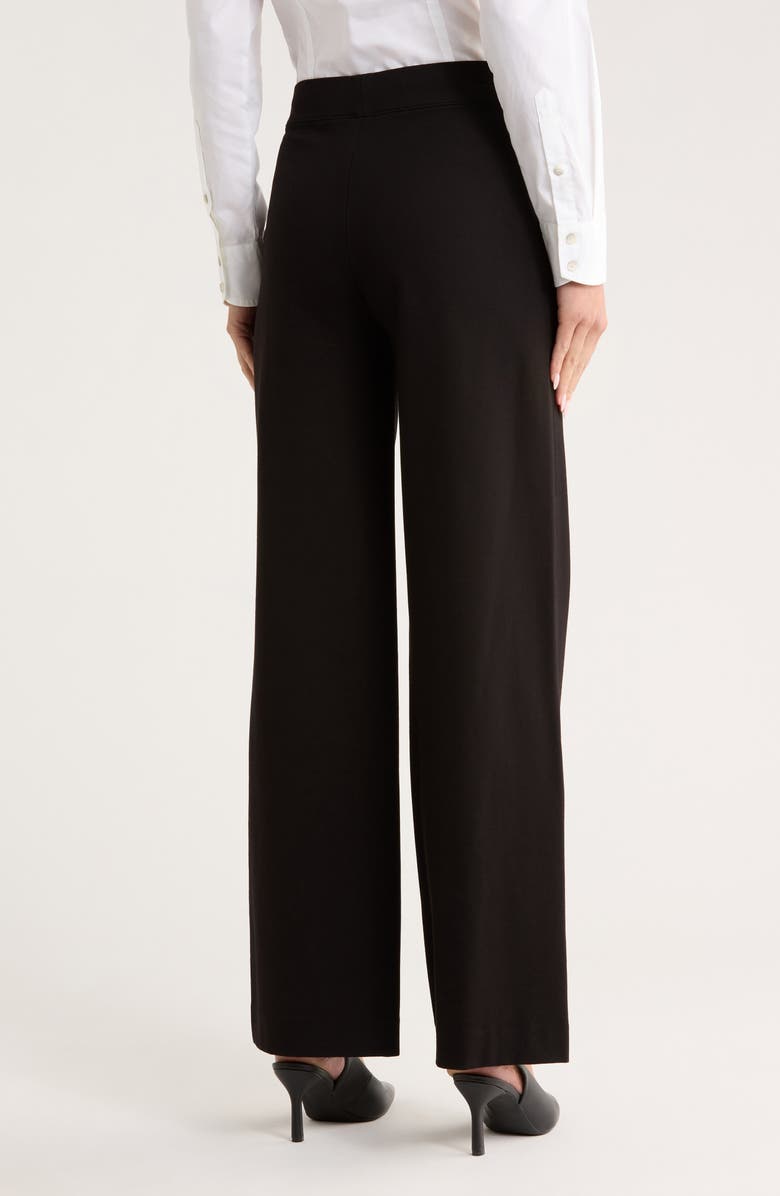 rag & bone Iris Wide Leg Ponte Pants, Alternate, color, Black