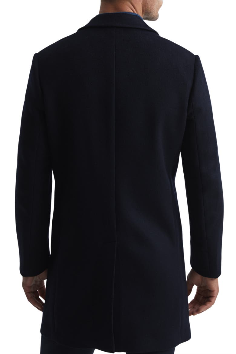 Gable Wool Blend Overcoat, Alternate, color, NAVY