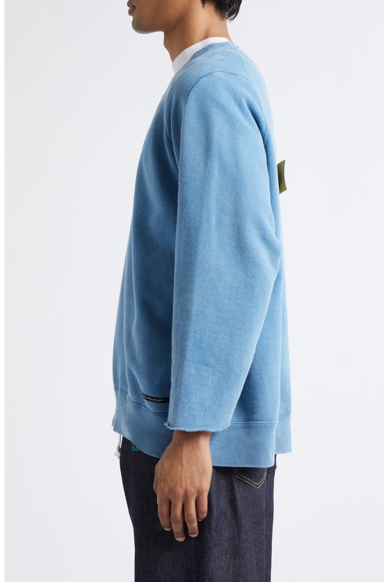 Parasite Distressed Cotton Sweatshirt, Alternate, color, LIGHT BLUE