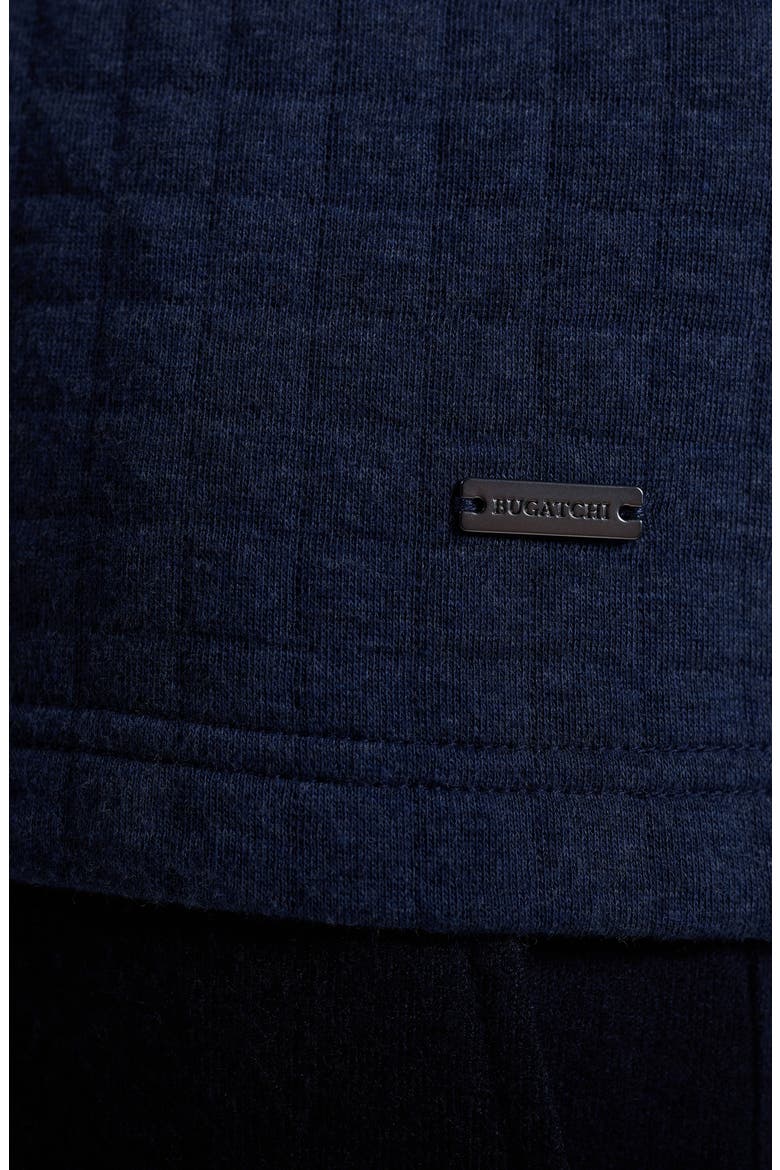 Waffle Quarter Zip Cotton Blend Pullover, Alternate, color, NAVY