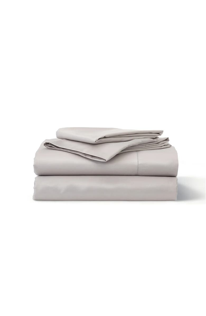Ela Lane USA Heritage Organic Sateen Sheet Set, Main, color, Grey