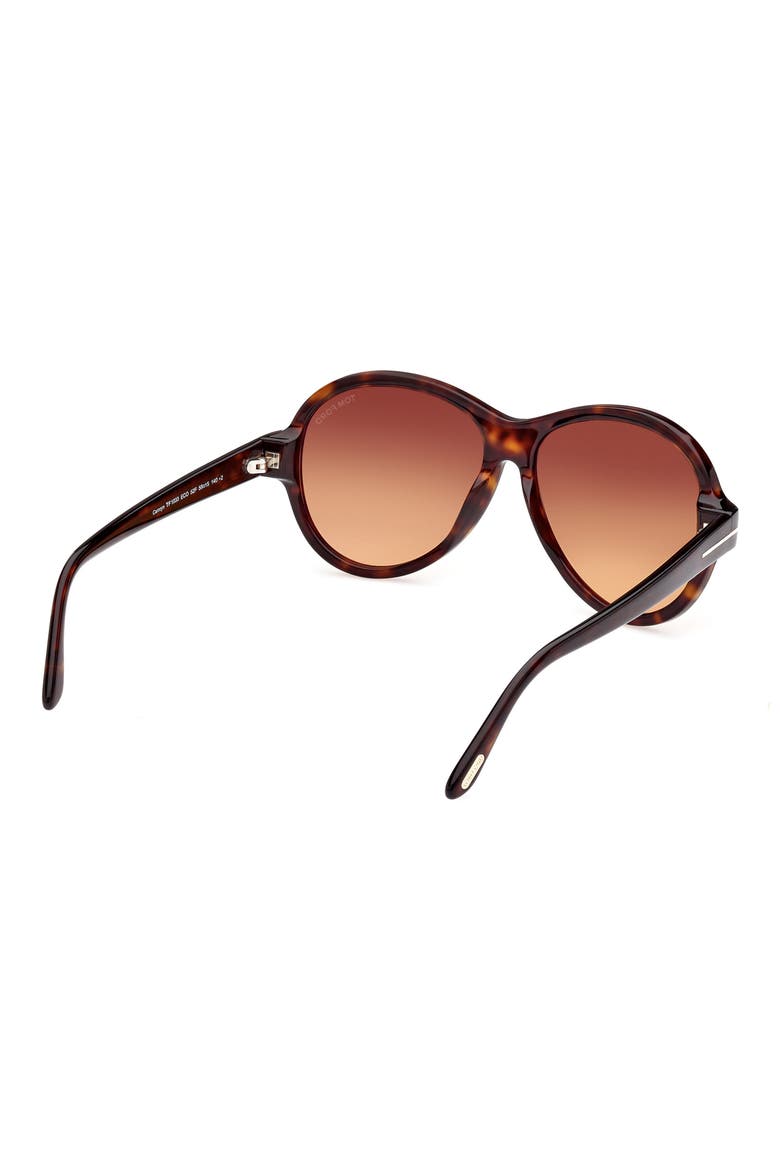 59mm Round Sunglasses, Alternate, color, DARK HAVANA / GRADIENT BROWN
