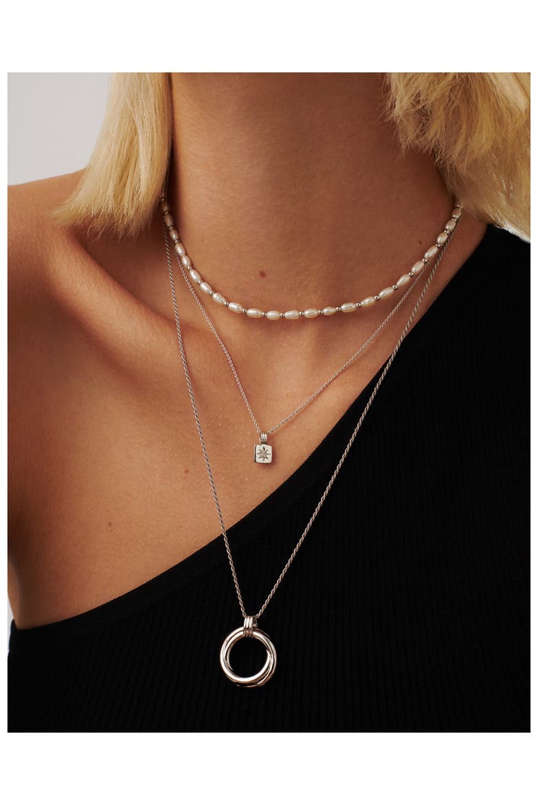 Engravable Cubic Zirconia Star Pendant Necklace, Alternate, color, SILVER